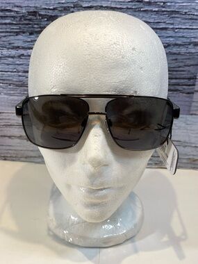 Quo Beauty Gunmetal Aviator Rectangular Driving Sunglasses 100% UVA